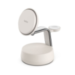 Belkin WIZ040MYSD mobile device charger Headphones, Smartphone Chrome, White USB Wireless charging Fast charging Indoor