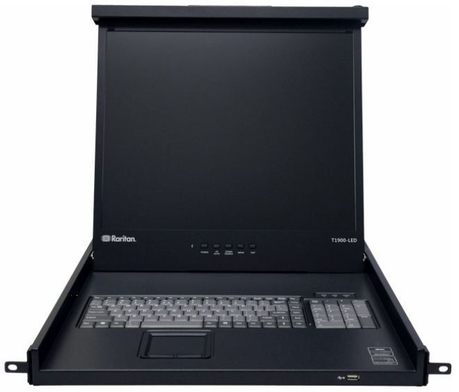 Raritan T1900 rack console 48.3 cm (19") 1280 x 1024 pixels Black 1U