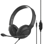 Verbatim Headset with Noise Cancelling Mic Wired Head-band Calls/Music Black