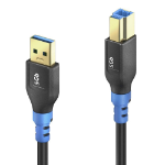 PureLink FI-U300-003 USB cable USB 3.2 Gen 1 (3.1 Gen 1) 0.3 m USB A USB B Black, Blue