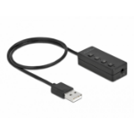 DeLOCK 66731 audio kabel 0,4 m 2 x 3.5mm USB Type-A Zwart