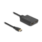 DeLOCK HDMI Switch 2 x HDMI in to 1 x HDMI out 8K 60 Hz with integrated cable 50 cm