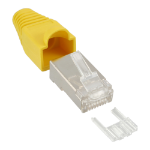 InLine Crimp Connector RJ45 8P8C shielded w. threader+bend protection, yellow