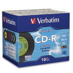 Verbatim Digital Vinyl CD-R™ 80MIN 700MB 52X 10pk Jewel Cases 10 pcs