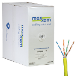 Cablenet Cat6 Yellow U/UTP LSOH 23AWG Solid CPR Dca Cable 305m Reelex Box