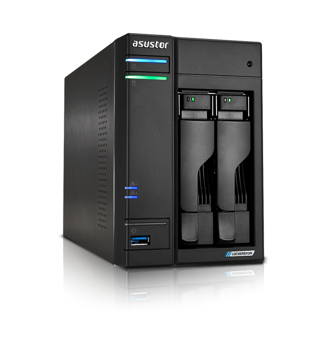 Image of Asustor LOCKERSTOR 2 Gen2 (AS6702T) NAS Desktop Ethernet LAN Black...