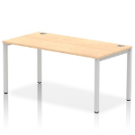 Dynamic Impulse Single Row Bench Desk W1600 x D800 x H730mm Maple Finish Silver Frame - IB00270 DD
