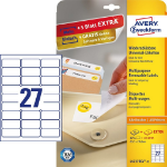 Avery L4737REV-25 self-adhesive label Rounded rectangle Removable White 810 pc(s)