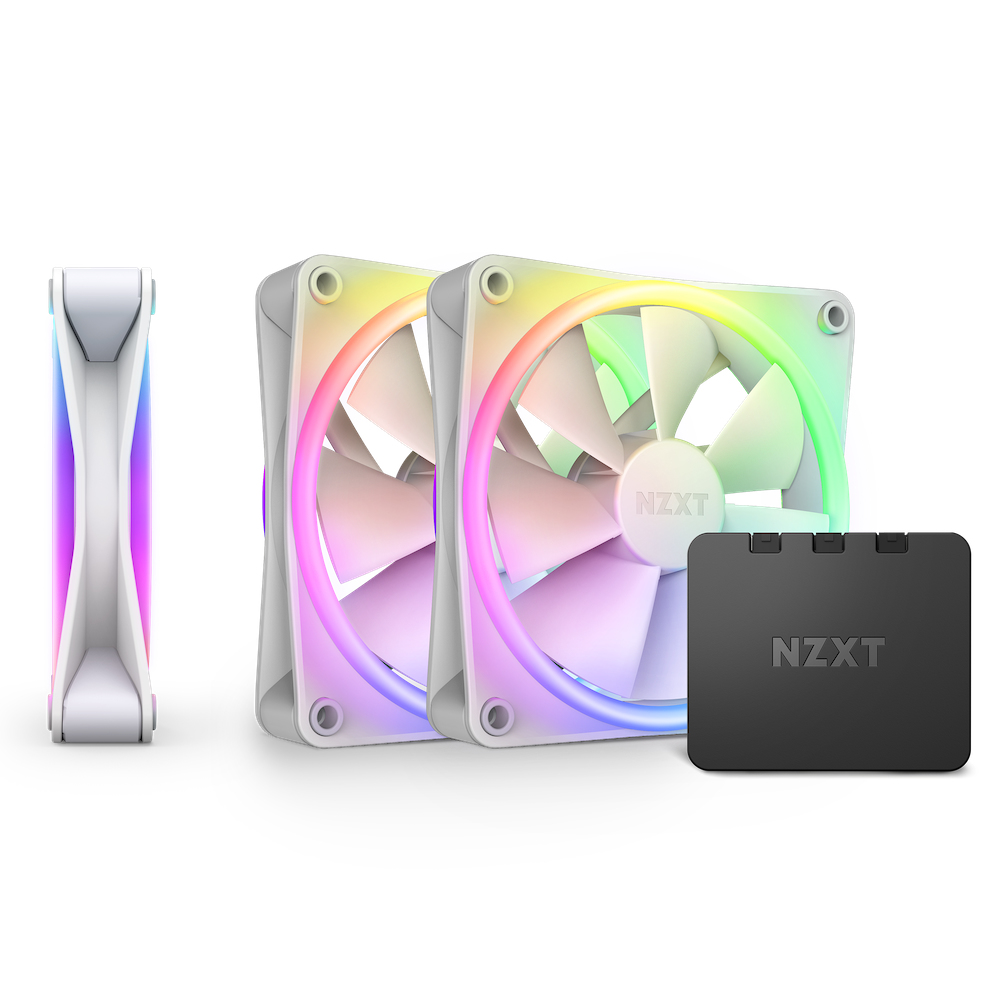 Photos - Computer Cooling NZXT F120 RGB DUO Triple Pack Computer case Fan 12 cm White 3 pc(s) RF-D12 