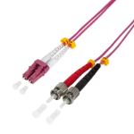 LogiLink Fiber Patch Cord OM4 LC-ST 3,0m Duplex