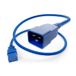 UNC PWCD-C19C20-20A-01F-BLU power cable Blue 11.8" (0.3 m) C19 coupler C20 coupler
