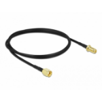 DeLOCK Antenna Cable RP-SMA plug to RP-SMA jack LMR/CFD100 1 m low loss