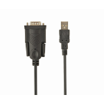 Gembird UAS-DB9M-02 seriële kabel Zwart 1,5 m USB Type-A DB-9