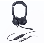 Yealink UH44 Dual UC USB-C/A Unified  Communications USB Wired Headset Dual Noise-Canceling Microphones 35mmSpeaker Busylight Leather Ear Cushions