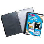 Tiger A4 Fold Back Display Book 12 Pocket Black - 301782