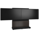 Middle Atlantic ForumTM Free-Standing 66" (3 Bay) Display Stand for (2) 56" to 65" Displays, Dark Finish