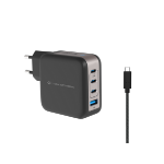 Conceptronic 4-Port 100W GaN USB PD Charger with USB-C Charging Cable, USB-C x 3, USB-A x 1, QC 3.0, PPS