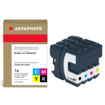 AgfaPhoto LC980/1100 inktcartridge 4 stuk(s) Compatibel Normaal rendement Zwart, Cyaan, Magenta, Geel