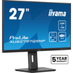 iiyama ProLite 27’’ QHD IPS technology panel with RJ45 (LAN), KVM Switch and USB-C Dock with 96W power delivery