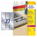 Avery L6011-8 printer label Silver Self-adhesive printer label