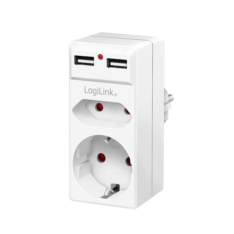 Image of LogiLink DC Adapter with 2x USB-AF, 10,5W USB charger