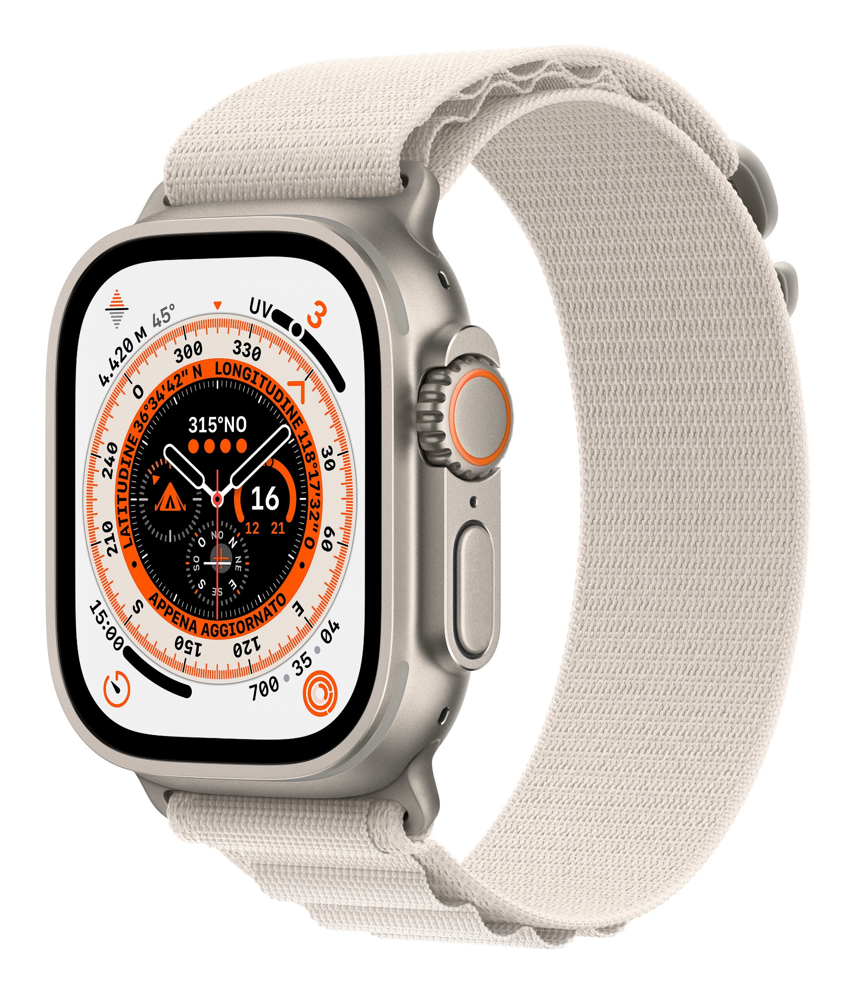 Apple Watch Ultra OLED 49 mm Digital 410 x 502 pixels Touchscreen 4G Titanium Wi-Fi GPS (satellite)