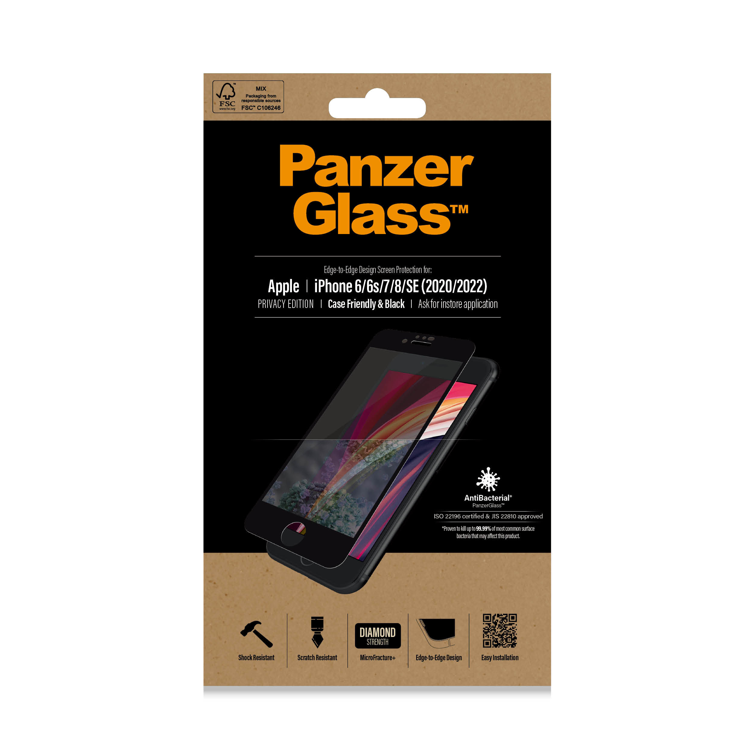 PanzerGlass Privacy Screen Protector Apple iPhone SE...