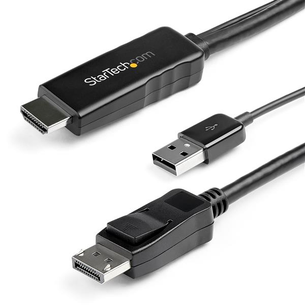 Image of StarTech.com 3 m (9.8 ft.) HDMI to DisplayPort Cable - 4K 30Hz