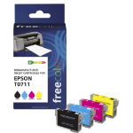 Freecolor K10331F7 inktcartridge 4 stuk(s) Compatibel Zwart, Cyaan, Magenta, Geel