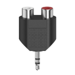 Hama 00205187 tussenstuk voor kabels 3.5mm 2 x RCA Zwart, Zilver