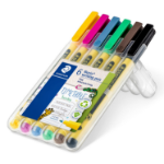 Staedtler Noris writing pen 307 fineliner Black, Blue, Brown, Green, Rose, Yellow 6 pc(s)