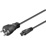 Microconnect PE120810 power cable Black 1 m Power plug type K C5 coupler