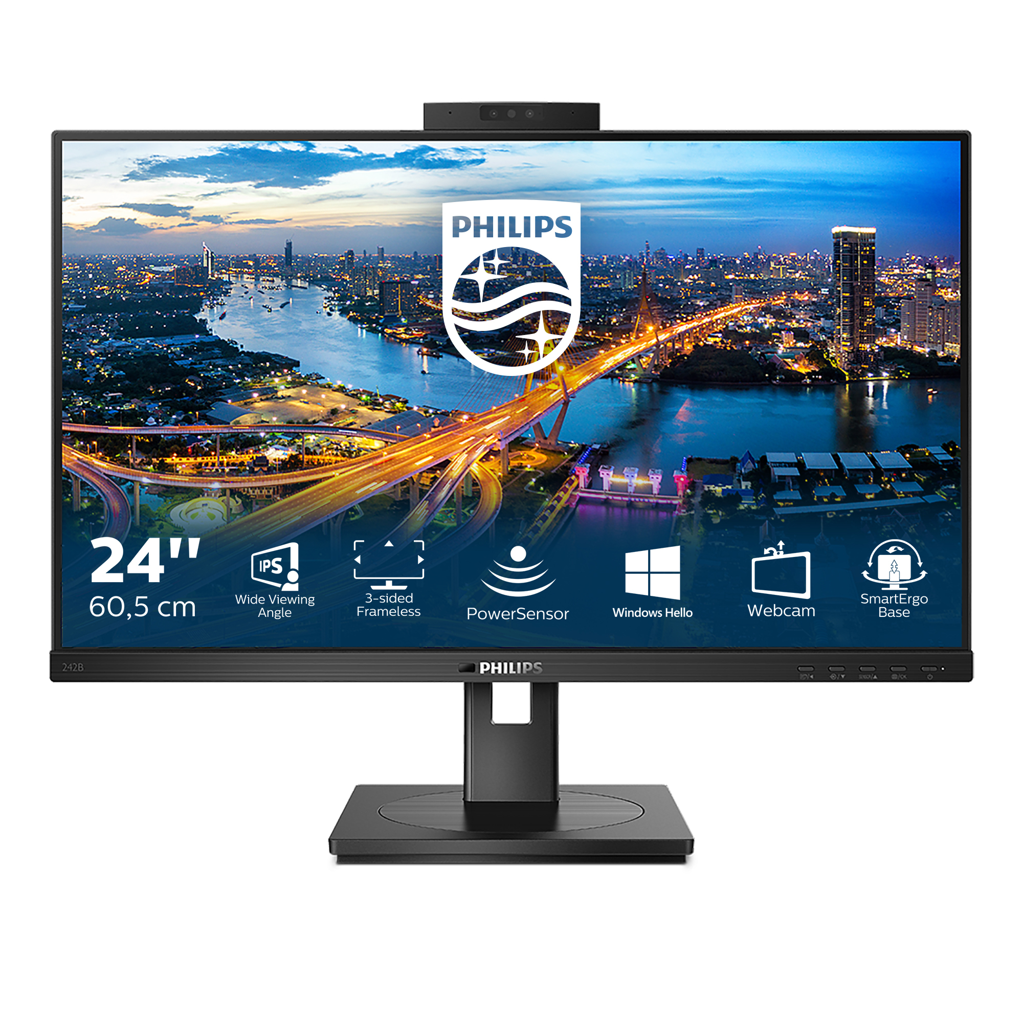 Philips B Line 242B1H/00 computer monitor 60.5 cm (23.8") 1920 x