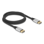DeLOCK DisplayPort Cable 16K 60 Hz 2 m silver metal
