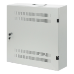 Intellinet Low-Profile 19" Wall Mount Cabinet with 4U Horizontal and 2U Vertical Rails Slim, Space-saving Enclosure with Only 170 mm (6.7 in.) Depth, Ideal for AV, Multimedia and Surveillance Applications, Assembled, Gray RAL 7035