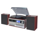 Roadstar HIF-8892EBT home audio system 8 W Cherry (fruit), Silver, Wood