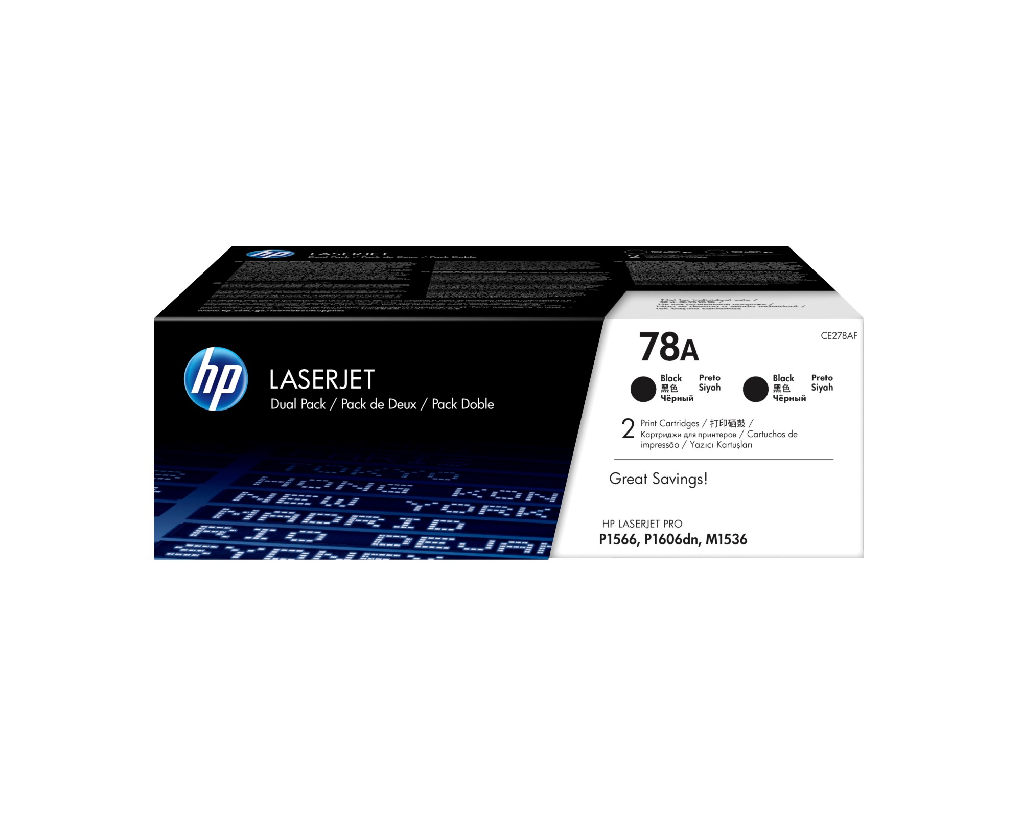 HP CE278AD/78A Toner cartridge black twin pack, 2x2.1K pages/5% Pack=2 for HP Pro P 1600