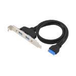 Conceptronic EMRICK11B 19 Pin Female to Dual USB-A Female USB 3.0 Adapter