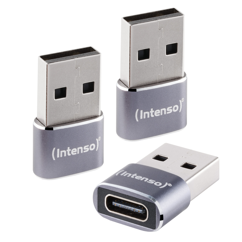EU Product - 3-pack USB Adapter USB-C -> USB-A C480A Aluminium