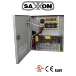 SAXXON PSU1220-D9 - Fuente de Poder de 12 vcd/ 20 Amperes/ Para 9 Camaras/ 2.2 Amperes por Canal/ Protección contra Sobrecargas/ Certificación UL -