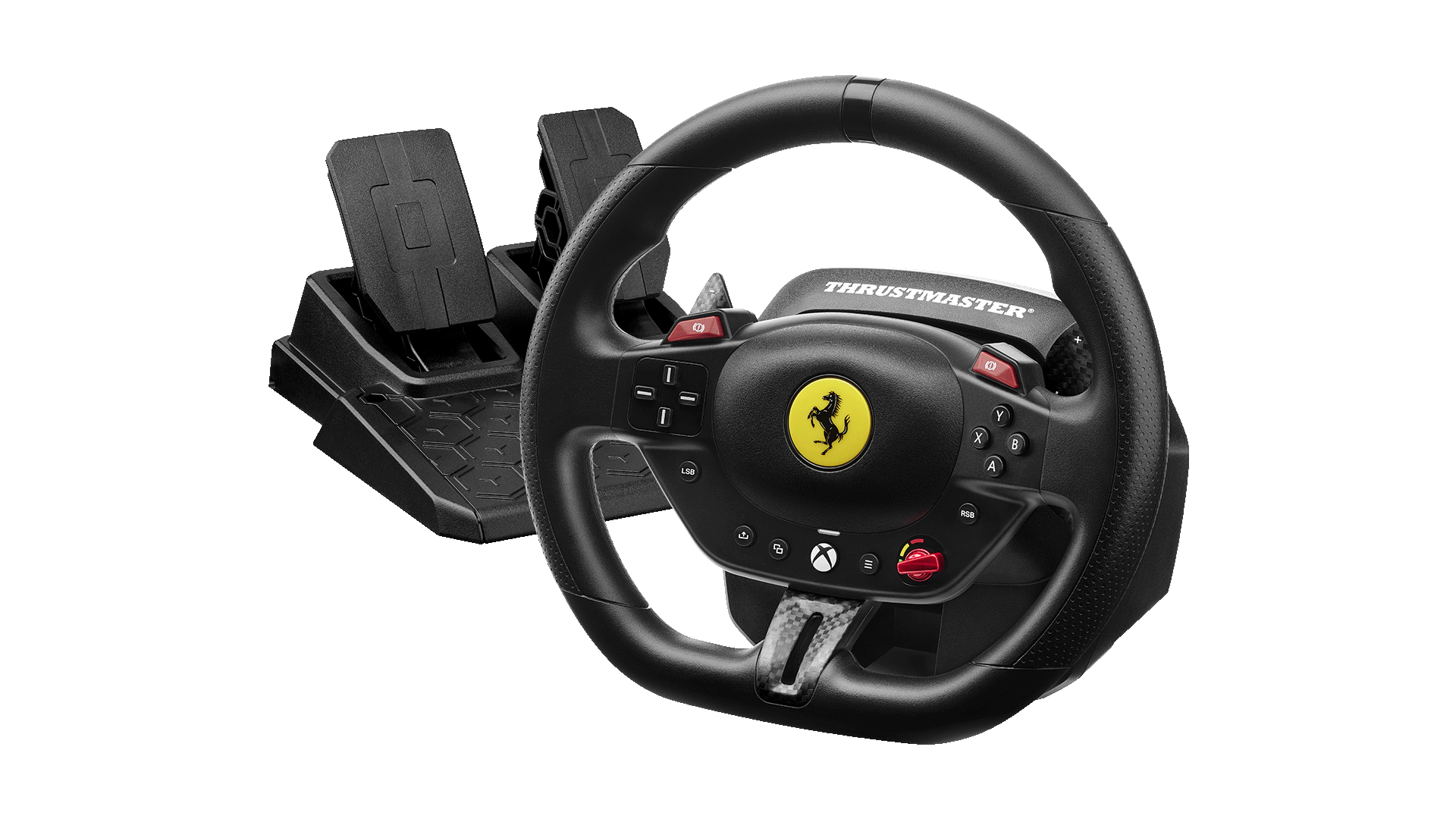 Thrustmaster T98 Ferrari 296 GTS Black USB Steering wheel + Pedals Analogue / Digital PC, Xbox One, Xbox Series S, Xbox Series X