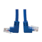 Tripp Lite N204-005-BL-UD Up/Down-Angle Cat6 Gigabit Molded UTP Ethernet Cable (RJ45 Up-Angle M to RJ45 Down-Angle M), Blue, 5 ft. (1.52 m)