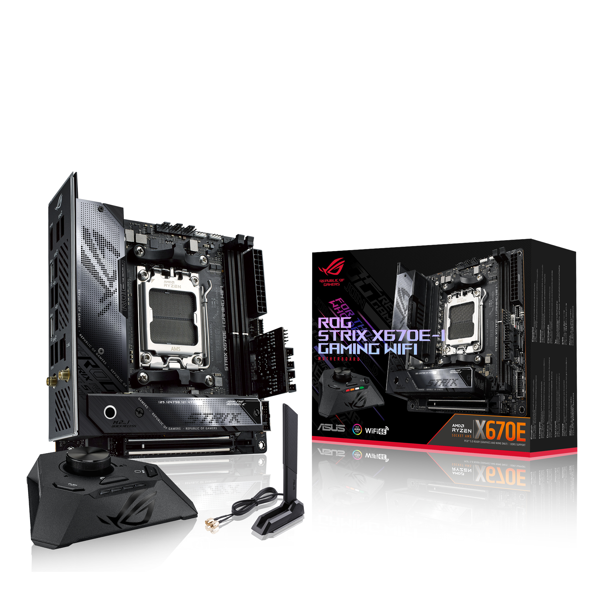 ASUS ROG STRIX X670E-I GAMING WIFI AMD X670 AM5-sockel Mini-ITX