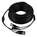 Vonnic CB100B coaxial cable RG59 + 18/2 Premade Siamese 1181.1" (30 m) BNC M + Power FM Black