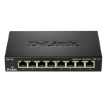 D-Link DGS-108 network switch Unmanaged L2 Gigabit Ethernet (10/100/1000) Black