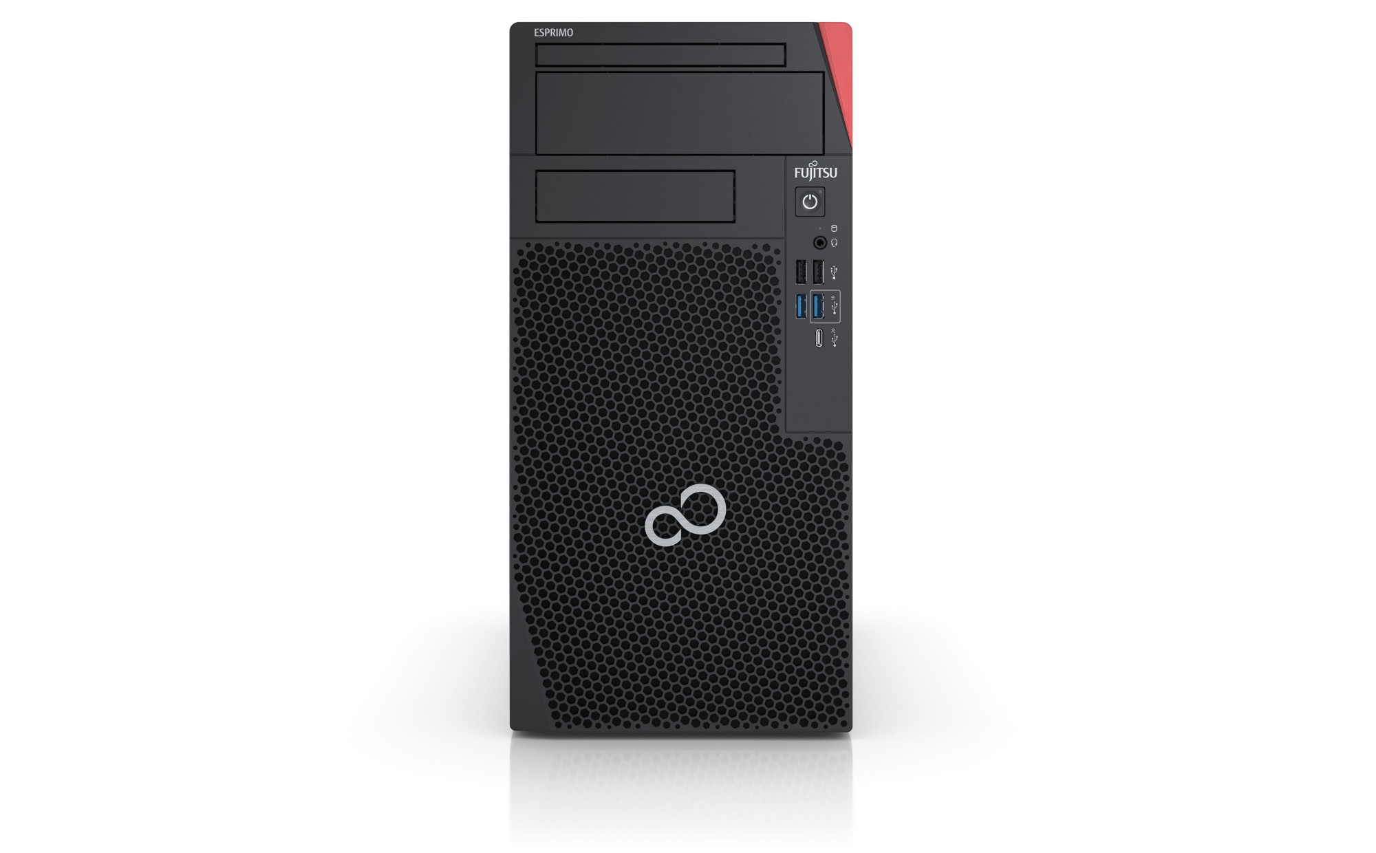 Fujitsu ESPRIMO P9012 i9-12900 Desktop Intel® Core™ i9 32 GB DDR4-SDRAM 1000 GB SSD Windows 11 Pro PC Black, Red