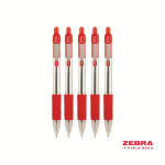 Zebra Z-Grip Retractable Ballpoint Pen Red ink Box 12