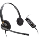 POLY EncorePro 525 Microsoft Teams Certified Stereo with USB-A Headset Wired Head-band Calls/Music Black