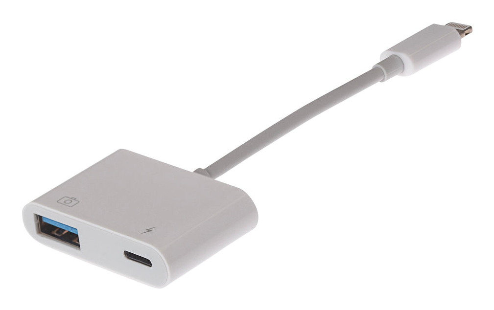 Maplin Lightning to USB-A / Lightning Charging Port Adapter