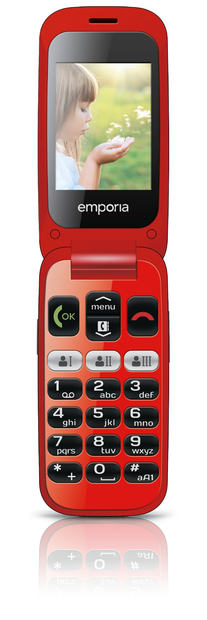 Emporia ONE 6.1 cm (2.4") 80 g Black, Red Feature phone